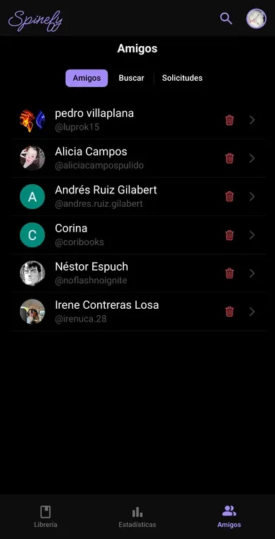 Spinefy app screenshot
